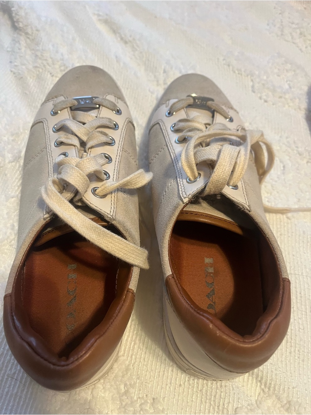 Coach Women’s Beige Suede Sneakers, Size 7.5